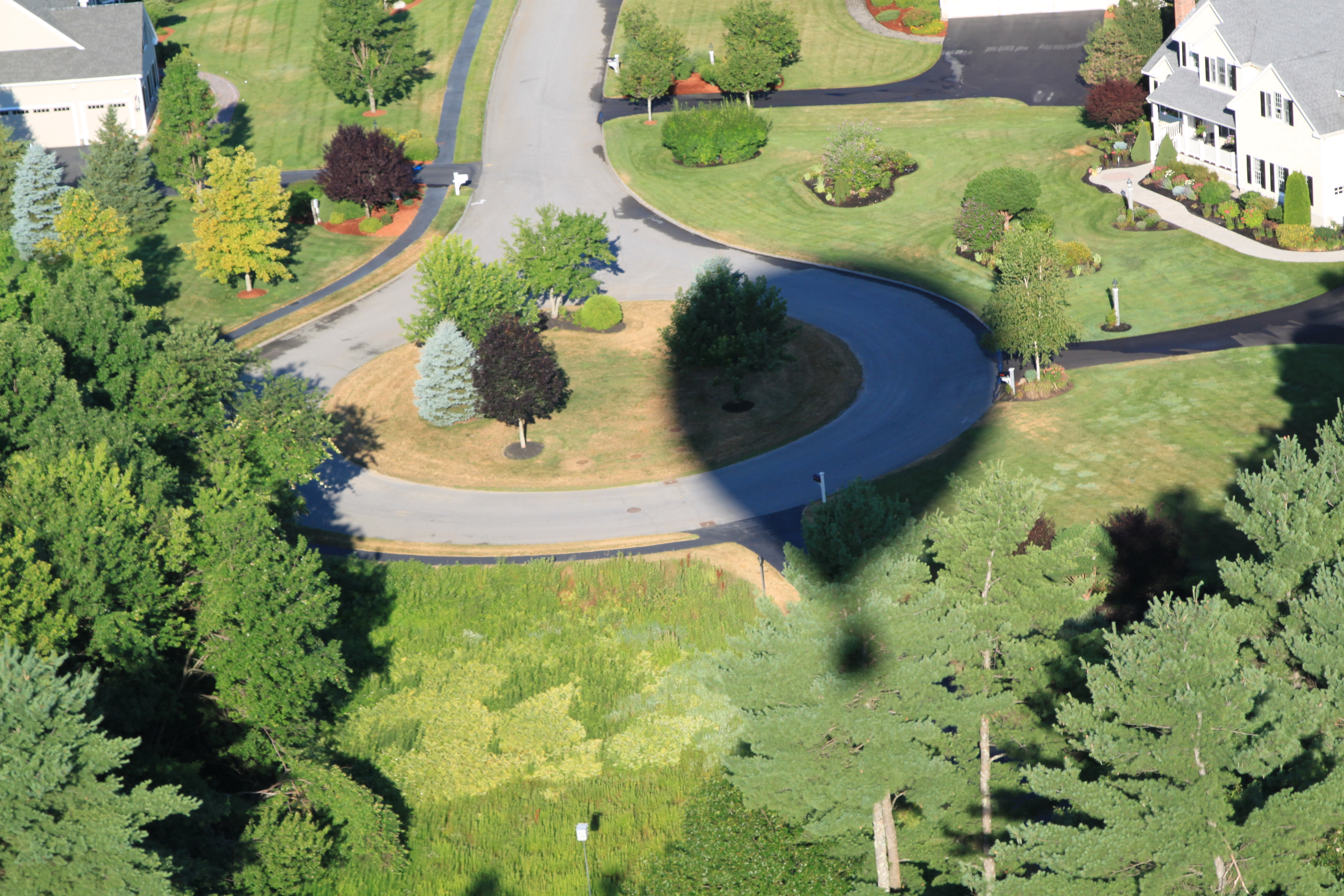 View from balloon flying over Flying over Stow, MA